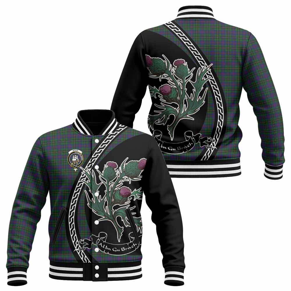 Wood Family Crest Tartan Baseball Jacket Alba Thistle Inspired - Tartan Vibes Clothing