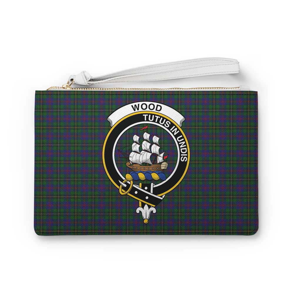 Tartan Vibes Clothing Wood Family Crest Tartan Clutch Bag