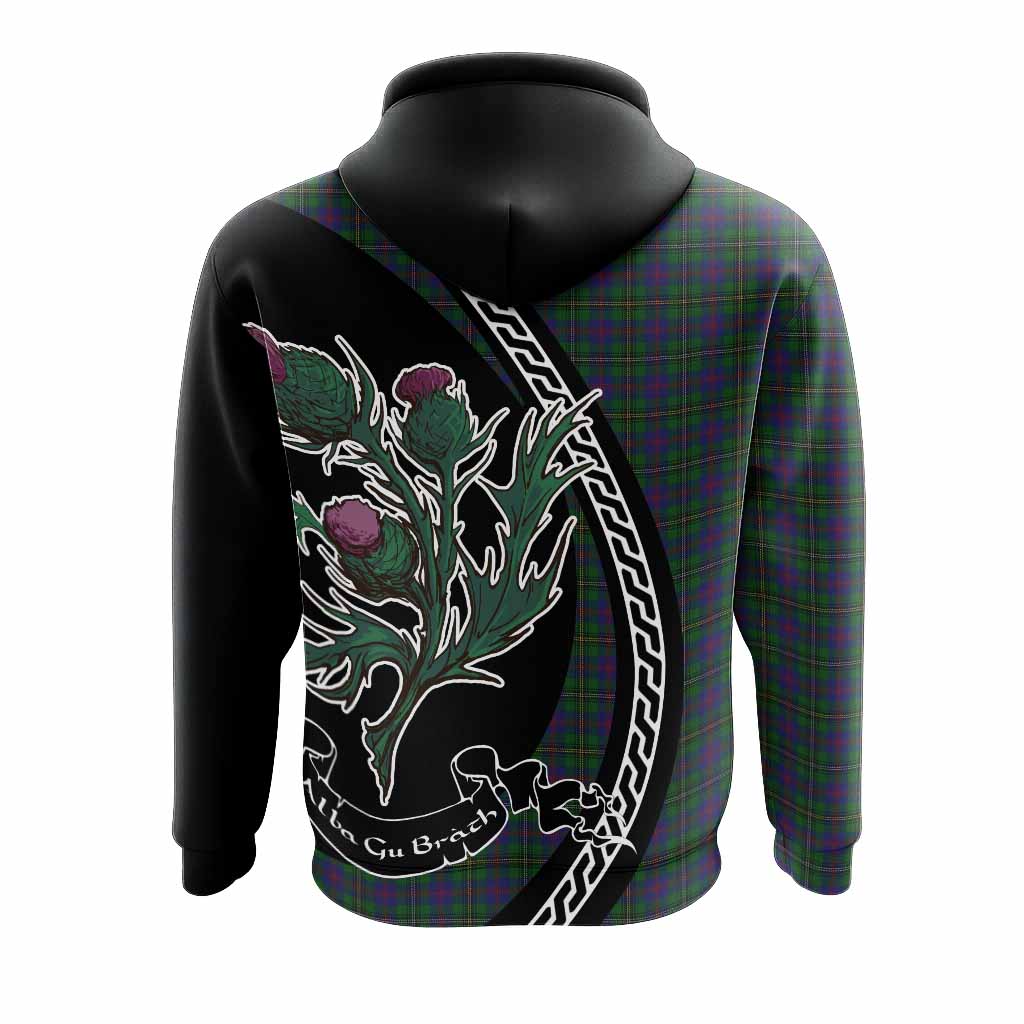 Wood Family Crest Tartan Hoodie Alba Thistle Inspired - Tartan Vibes Clothing