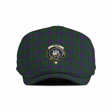 Wood Family Crest Tartan Jeff Cap, Tartan Flat Cap