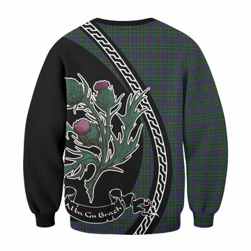Wood Family Crest Tartan Sweatshirt Alba Thistle Inspired - Tartan Vibes Clothing