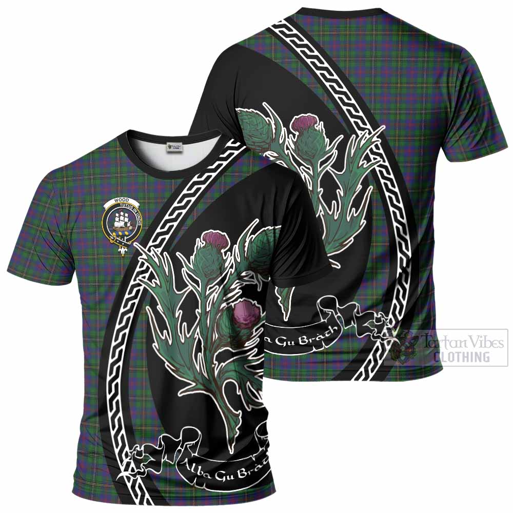 Wood Family Crest Tartan T-Shirt Alba Thistle Inspired - Tartan Vibes Clothing