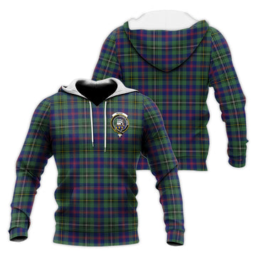 Wood Modern Tartan Knitted Hoodie with Family Crest
