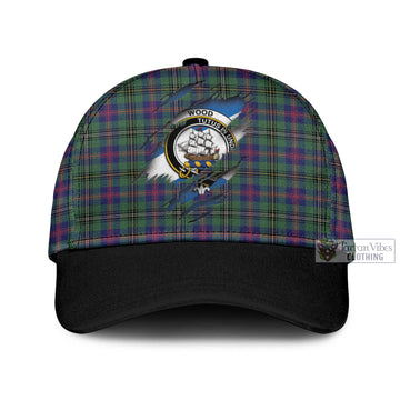 Wood Modern Tartan Classic Cap with Family Crest In Me Style