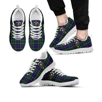 Wood Modern Tartan Sneakers with Family Crest