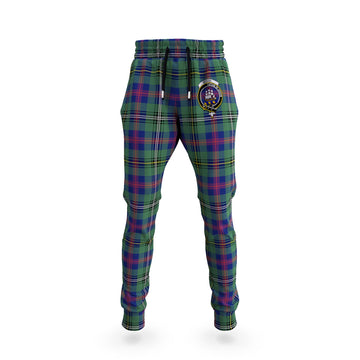 Wood Modern Tartan Joggers Pants with Family Crest