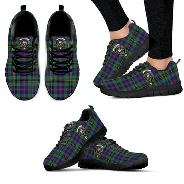 Wood Modern Tartan Sneakers with Family Crest