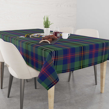 Wood Modern Tatan Tablecloth with Family Crest