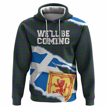 Wood Scotland Football Tartan Hoodie We'll Be Coming