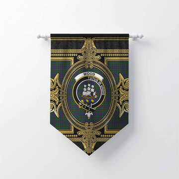 Wood Scottish Tartan Crest Gonfalon Royal Stylized