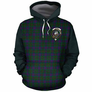 Wood Tartan Accent Cotton Hoodie with Family Crest