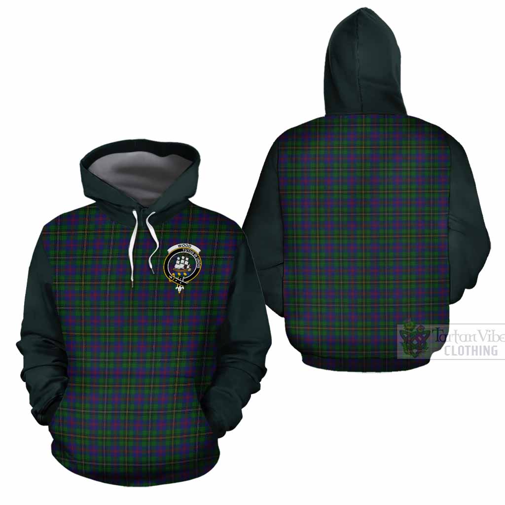 Wood Tartan Accent Cotton Hoodie with Family Crest