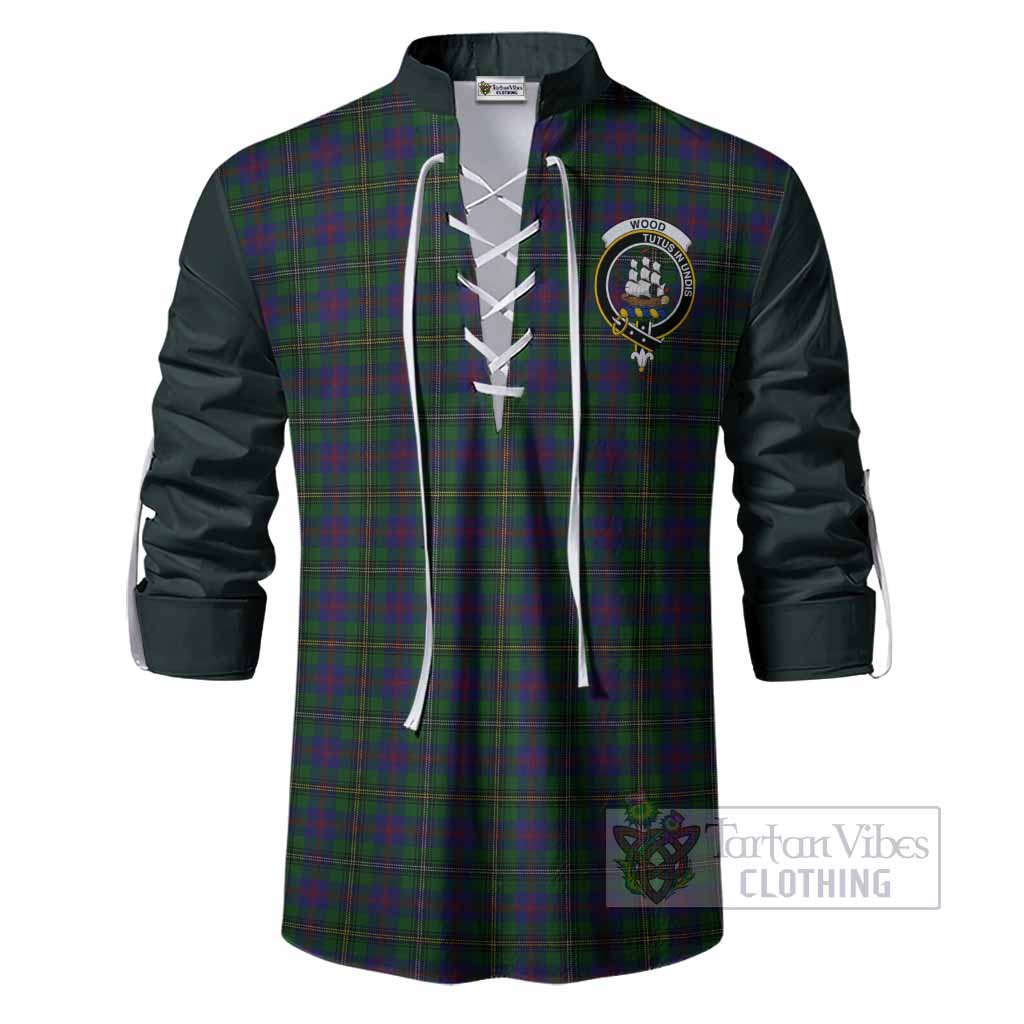 Wood Tartan Accent Ghillie Shirt with Family Crest