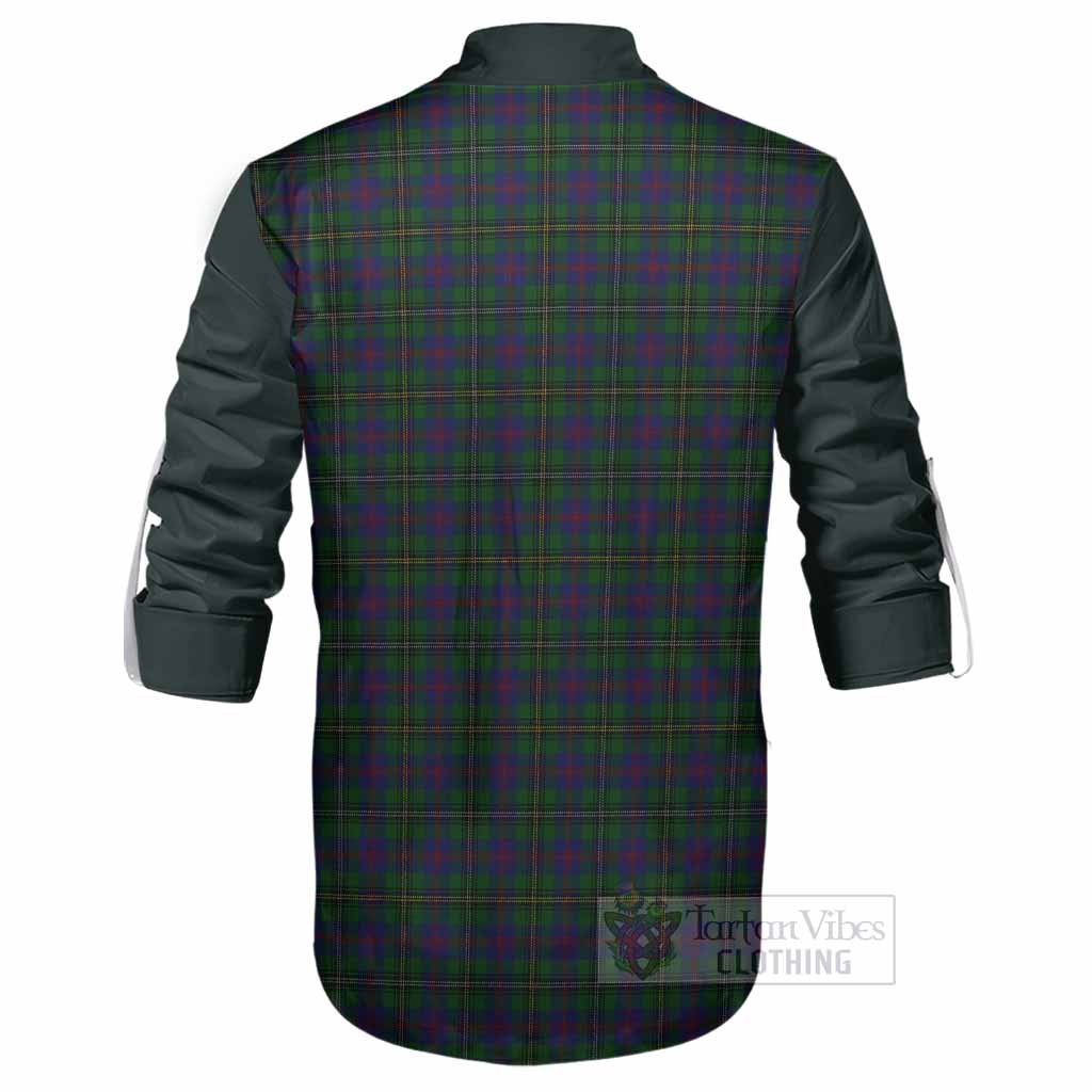 Wood Tartan Accent Ghillie Shirt with Family Crest