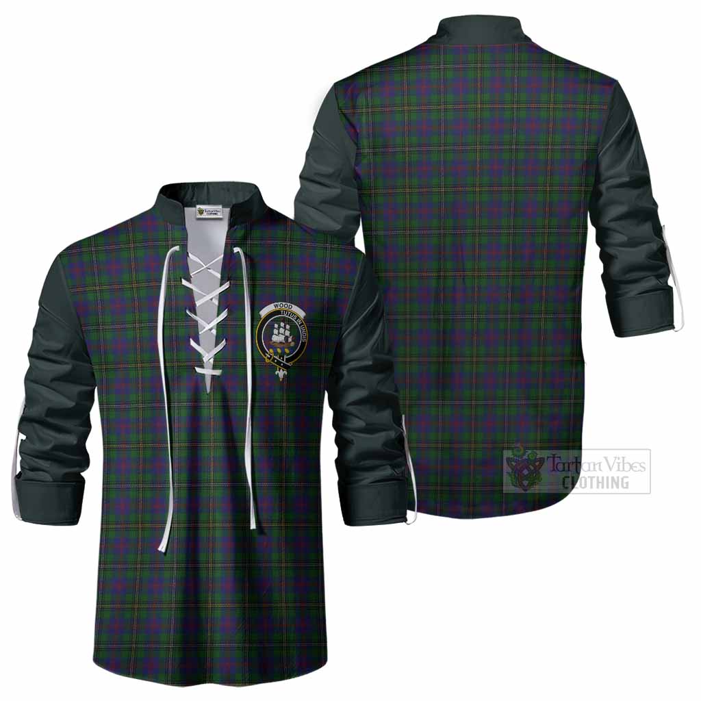 Wood Tartan Accent Ghillie Shirt with Family Crest
