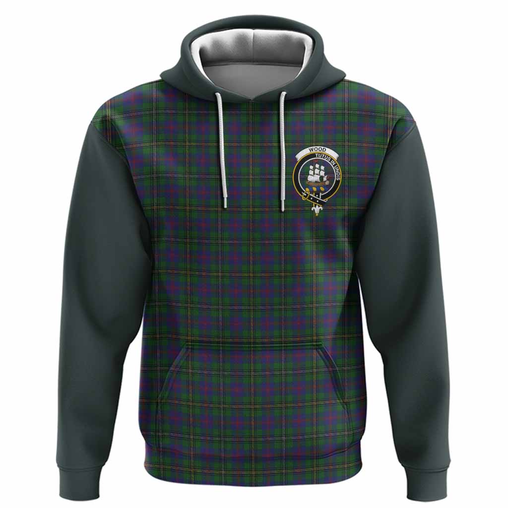 Wood Tartan Accent Hoodie with Family Crest