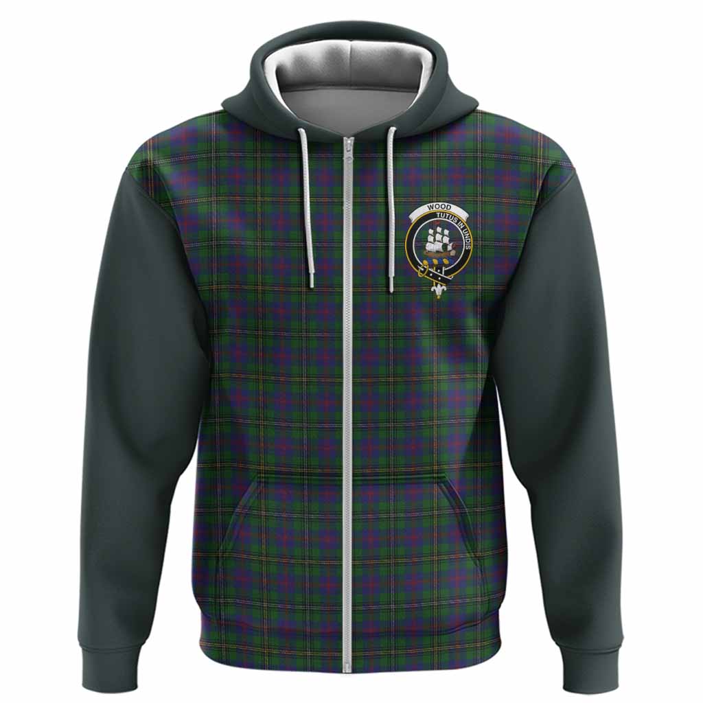 Wood Tartan Accent Hoodie with Family Crest