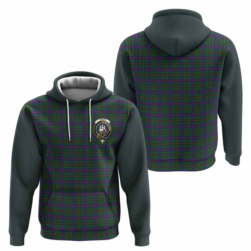 Wood Tartan Accent Hoodie with Family Crest