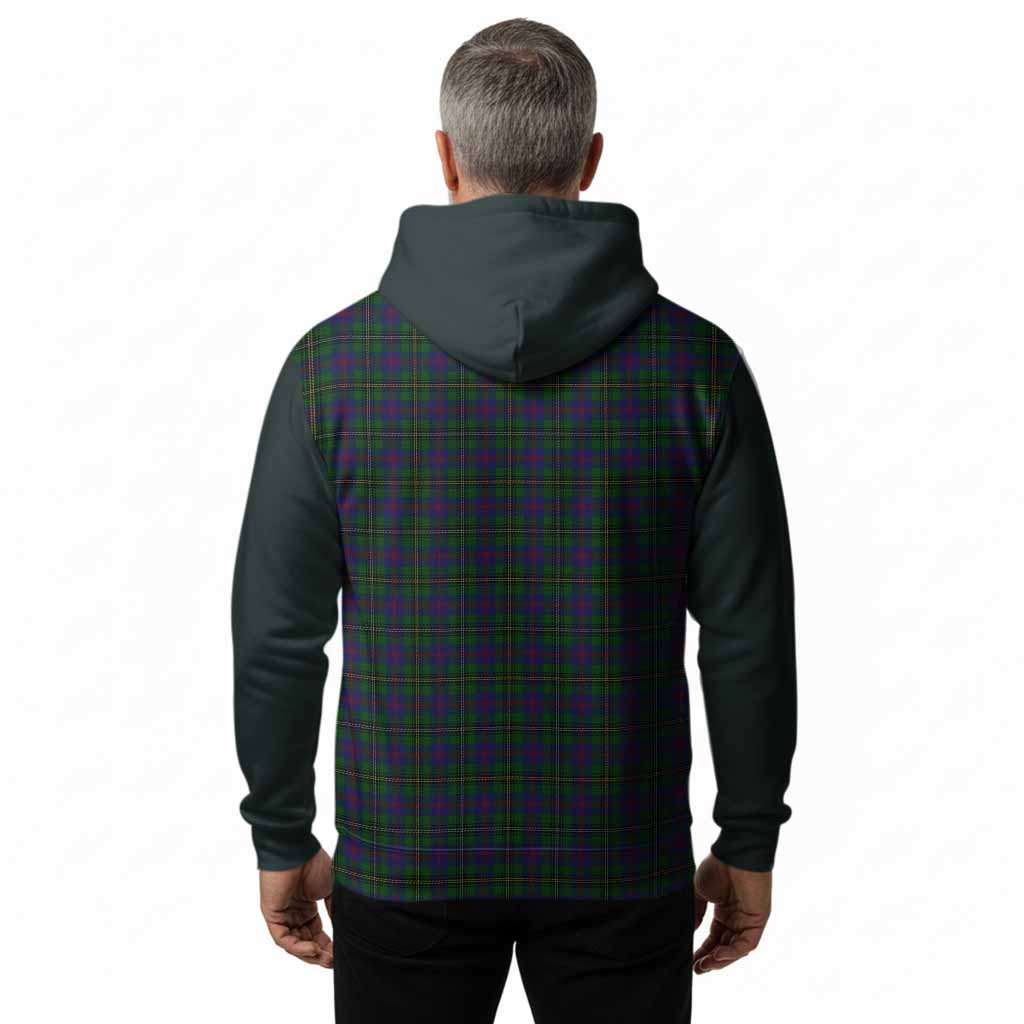 Wood Tartan Accent Hoodie with Family Crest