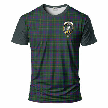 Wood Tartan Accent T-Shirt with Family Crest