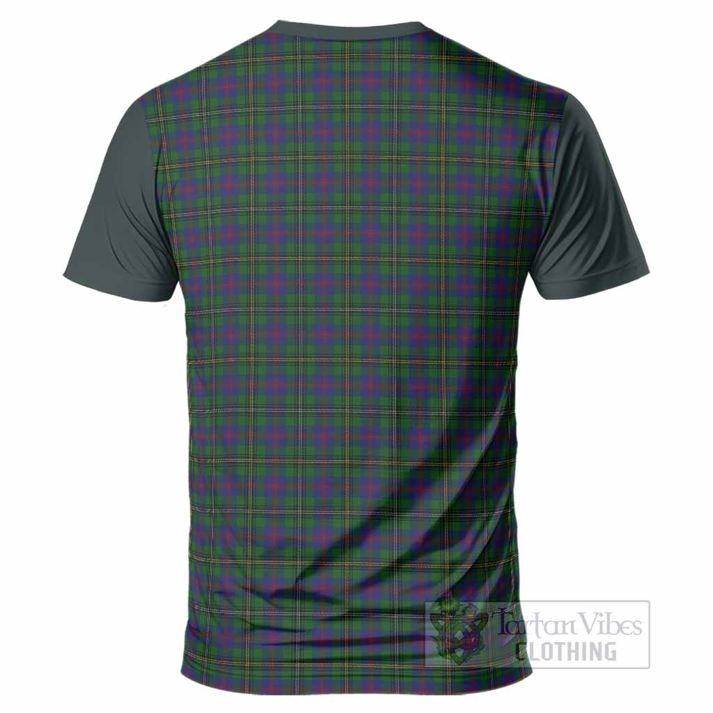 Wood Tartan Accent T-Shirt with Family Crest