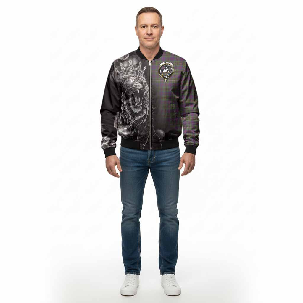 Wood Tartan Bomber Jacket Roaring Lion Heritage