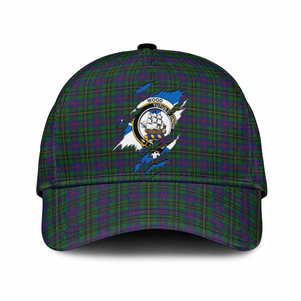 Wood Tartan Classic Cap with Family Crest In Me Style