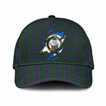 Wood Tartan Classic Cap with Family Crest In Me Style