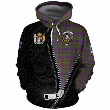 Wood Tartan Cotton Hoodie New Zealand Pattern Unique Zipper Stylized