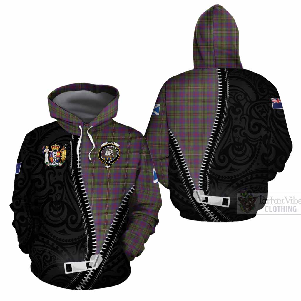 Wood Tartan Cotton Hoodie New Zealand Pattern Unique Zipper Stylized