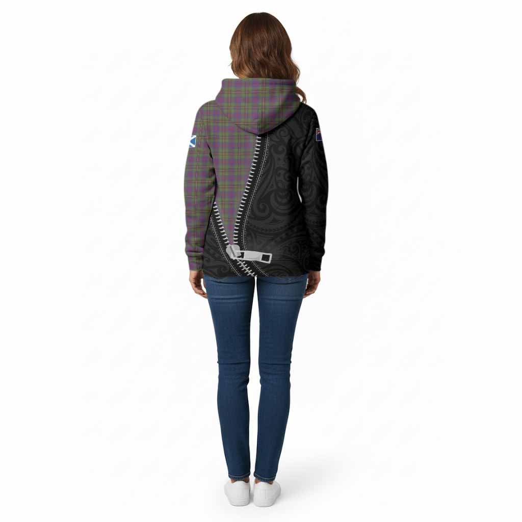 Wood Tartan Cotton Hoodie New Zealand Pattern Unique Zipper Stylized