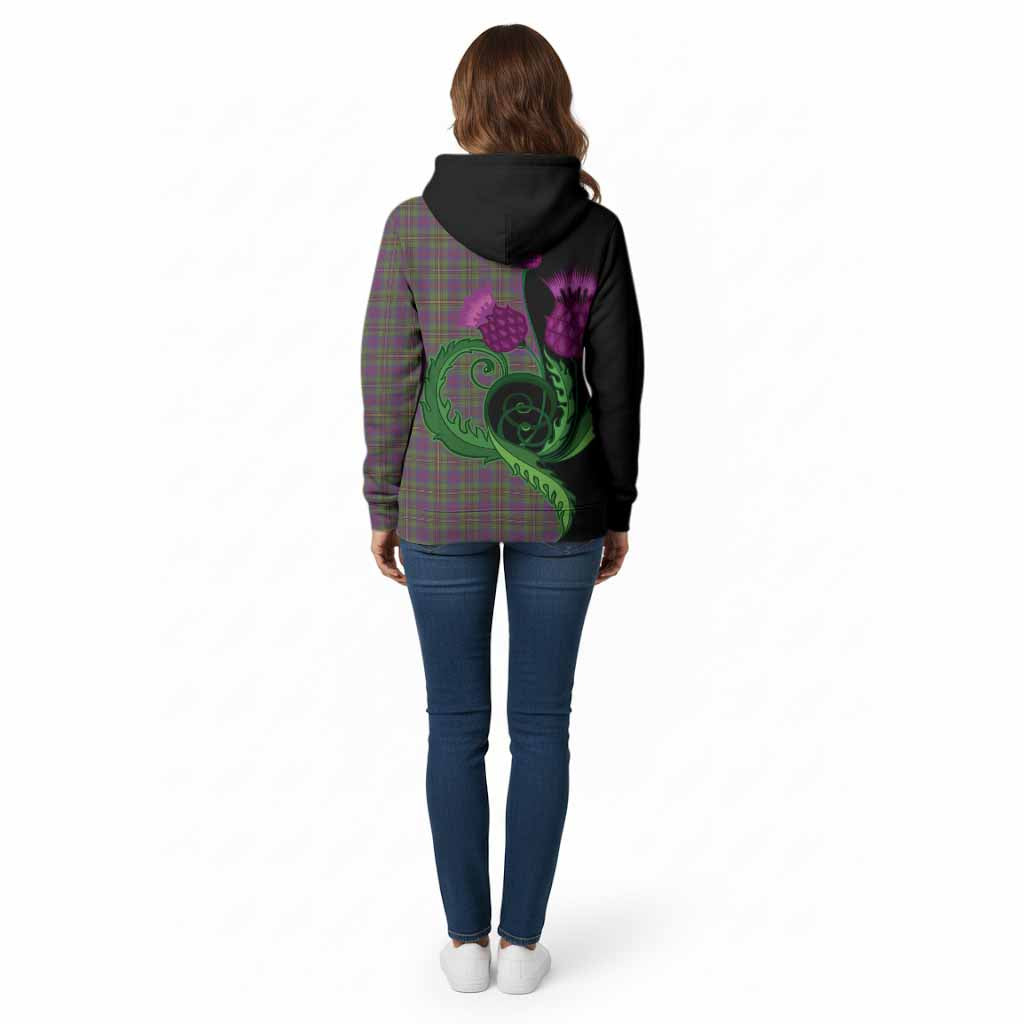 Wood Tartan Cotton Hoodie Traditional Scottish Thistle