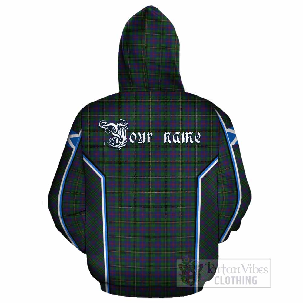 Wood Tartan Crest Cotton Hoodie Scotland Coat of Arm Flag Style - Tartan Vibes Clothing