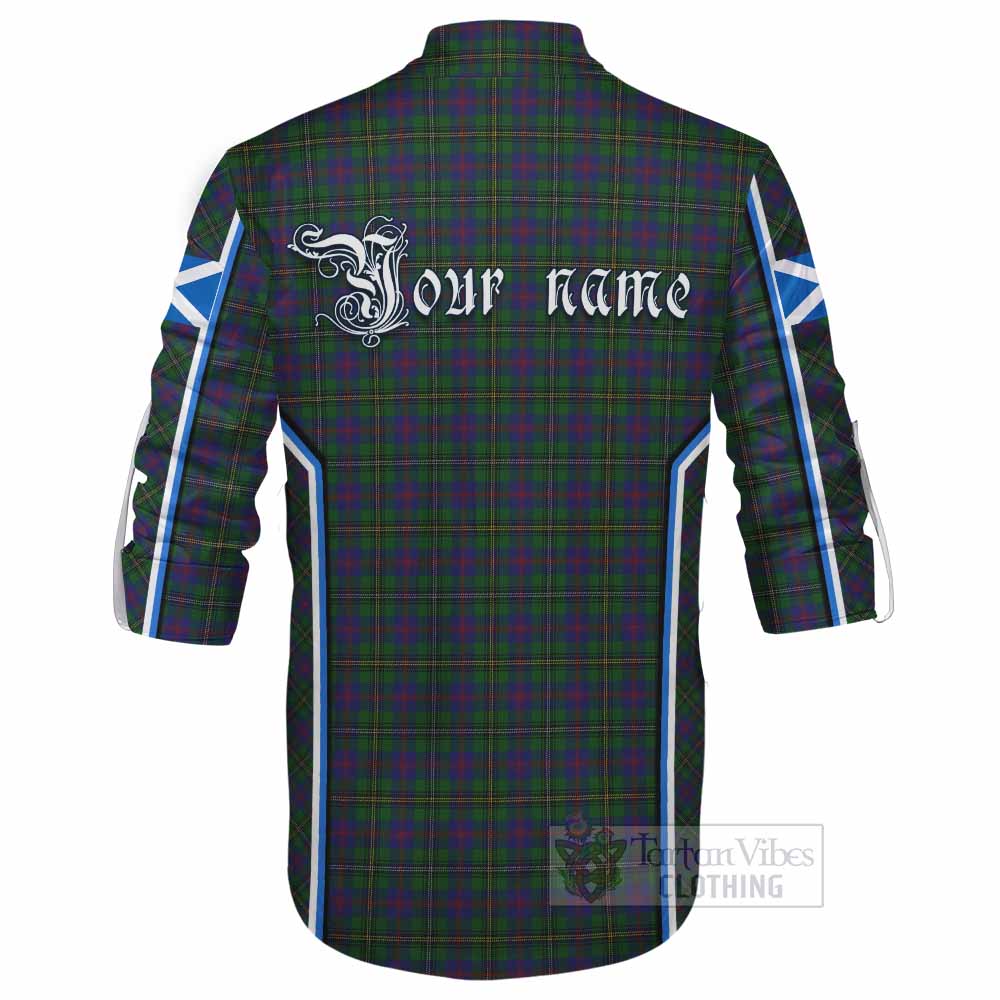 Wood Tartan Crest Ghillie Kilt Shirt Scotland Coat of Arm Flag Style - Tartan Vibes Clothing