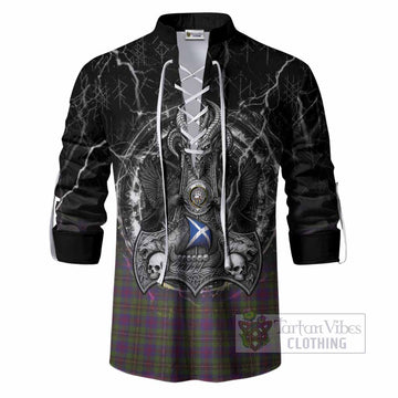 Wood Tartan Crest Ghillie Shirt Celtic Odin's Raven Legacy
