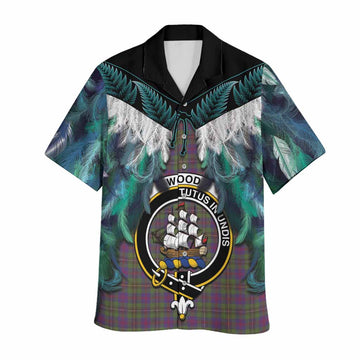Wood Tartan Crest Hawaiian Shirt New Zealand Maori Korowai Cloak