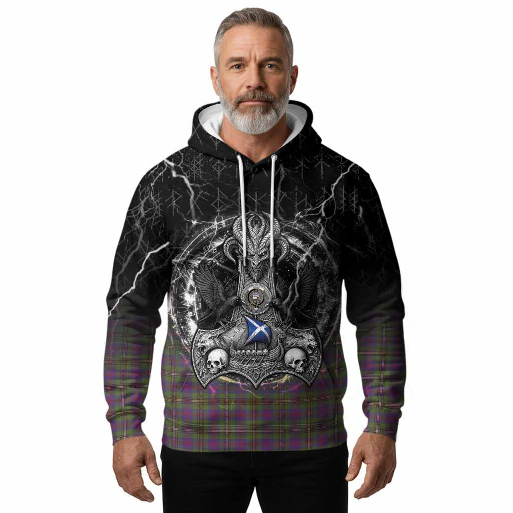 Wood Tartan Crest Hoodie Celtic Odin's Raven Legacy