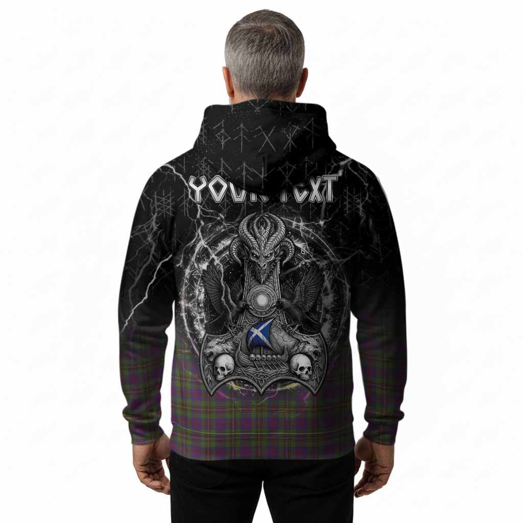 Wood Tartan Crest Hoodie Celtic Odin's Raven Legacy