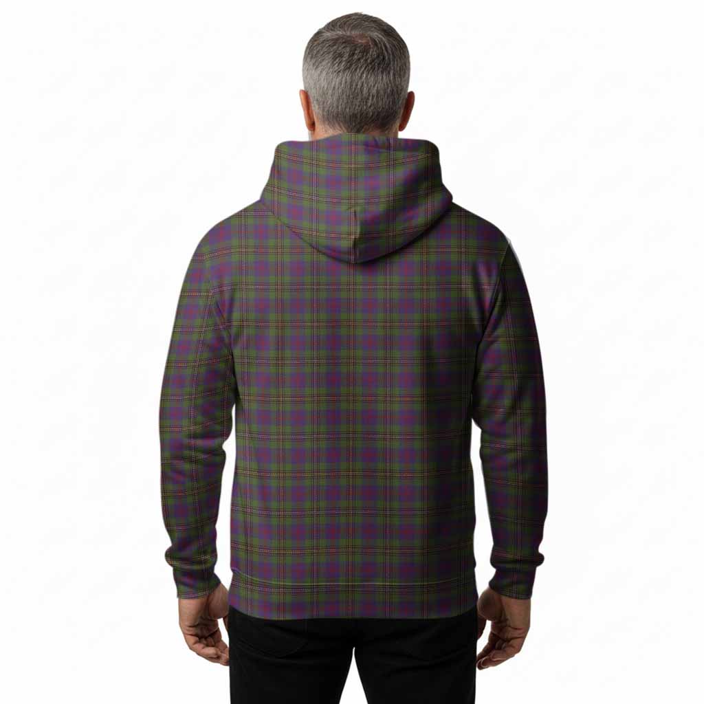 Wood Tartan Crest Hoodie Ferocious Lion Style