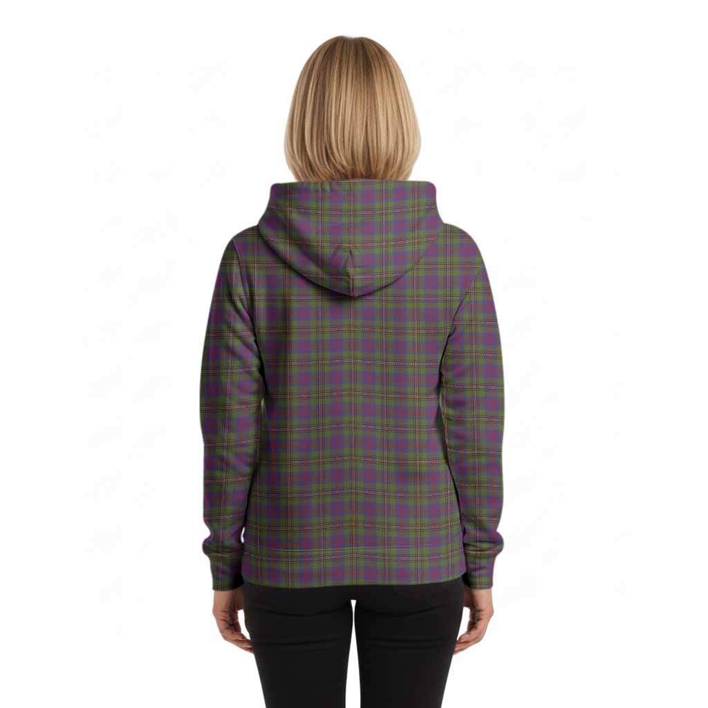 Wood Tartan Crest Hoodie Ferocious Lion Style