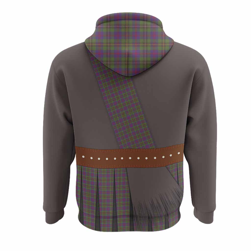 Wood Tartan Crest Hoodie Kilt Costume Style