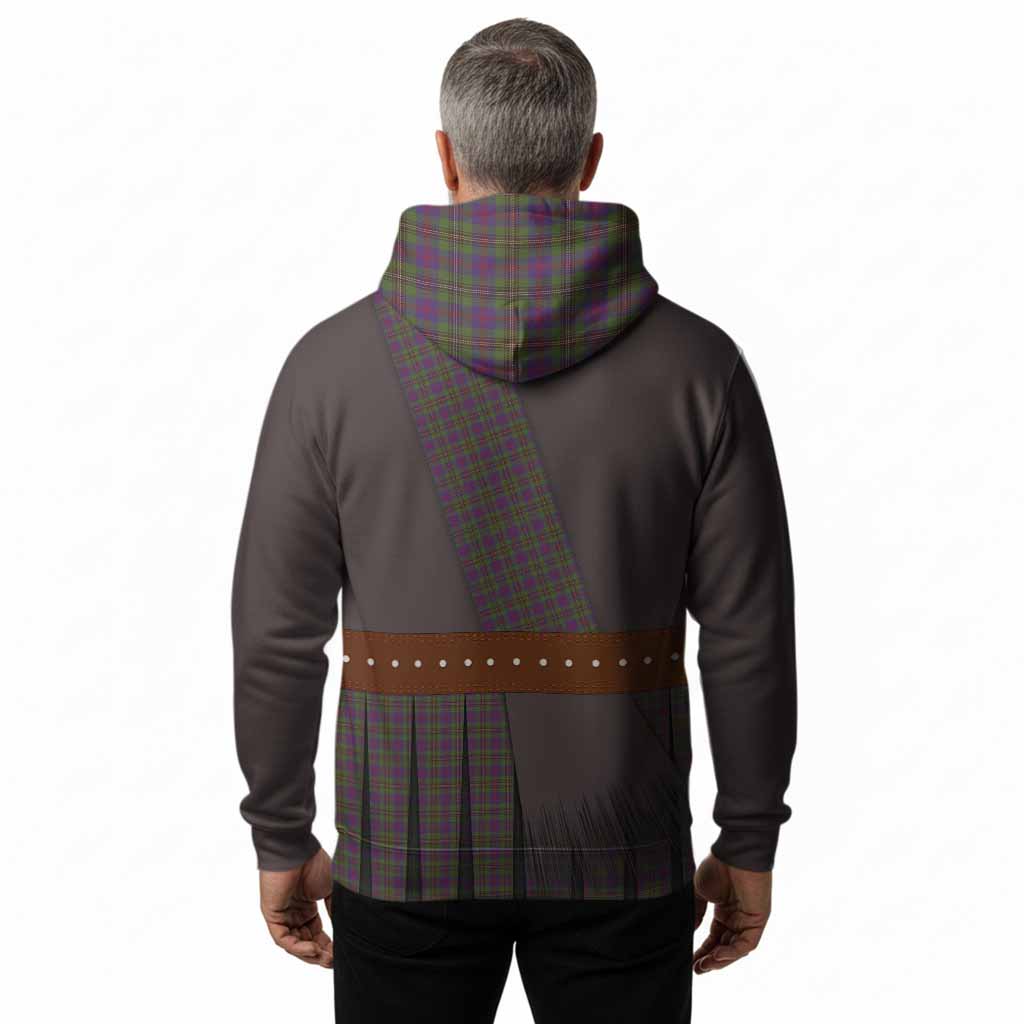 Wood Tartan Crest Hoodie Kilt Costume Style