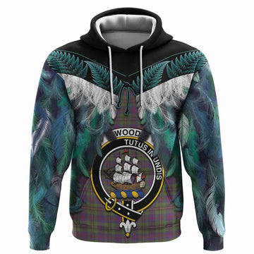 Wood Tartan Crest Hoodie New Zealand Maori Korowai Cloak