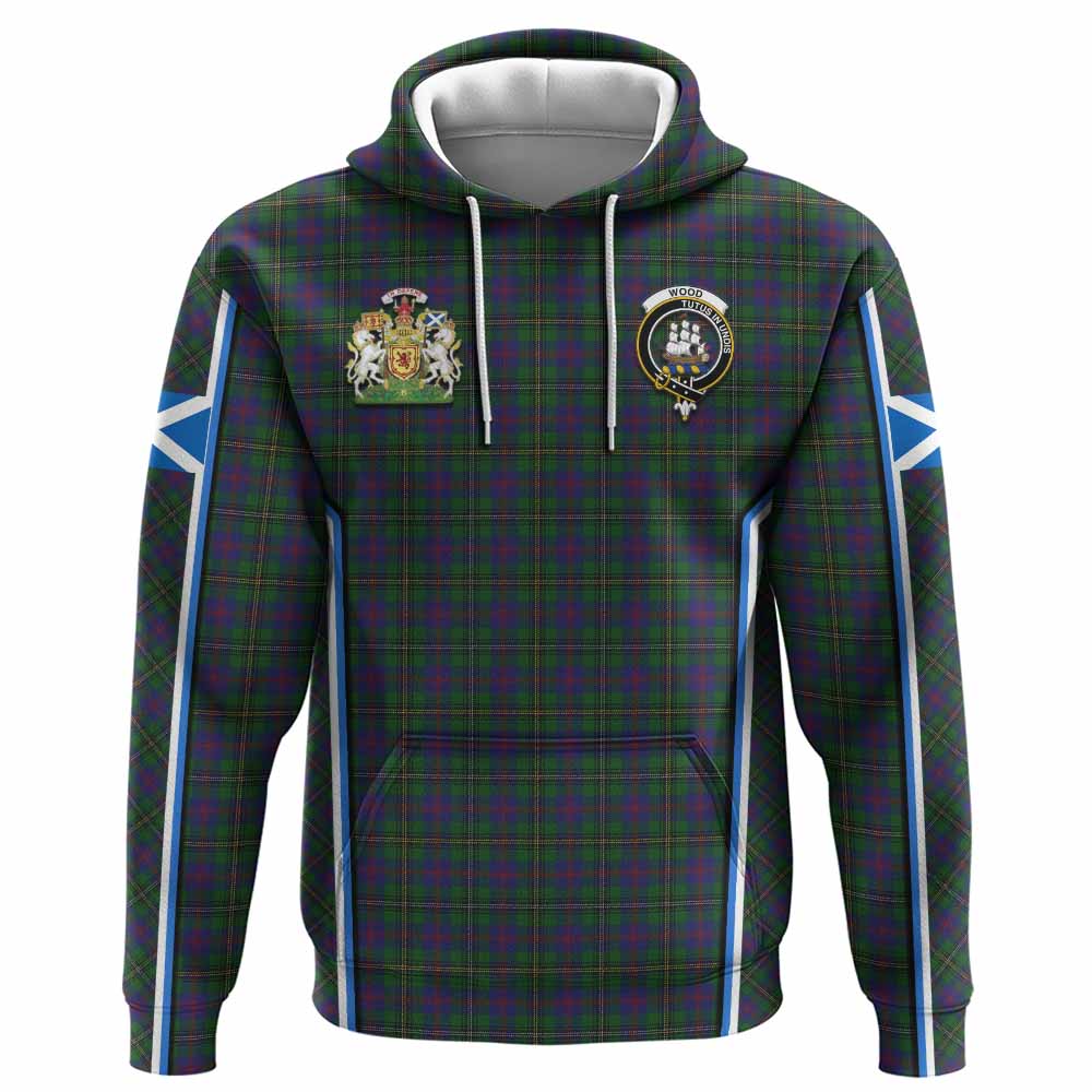 Wood Tartan Crest Hoodie Scotland Coat of Arm Flag Style - Tartan Vibes Clothing