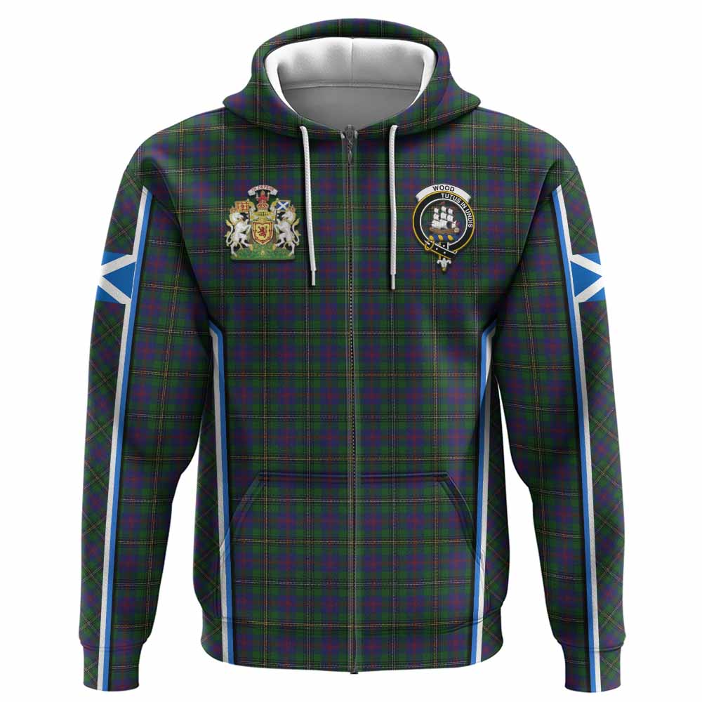 Wood Tartan Crest Hoodie Scotland Coat of Arm Flag Style - Tartan Vibes Clothing