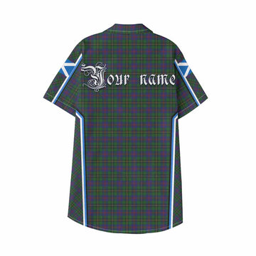Wood Tartan Crest Kid Hawaiian Shirt Scotland Coat of Arm Flag Style - Tartan Vibes Clothing