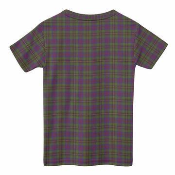 Wood Tartan Crest Kid T-shirt Ferocious Lion Style