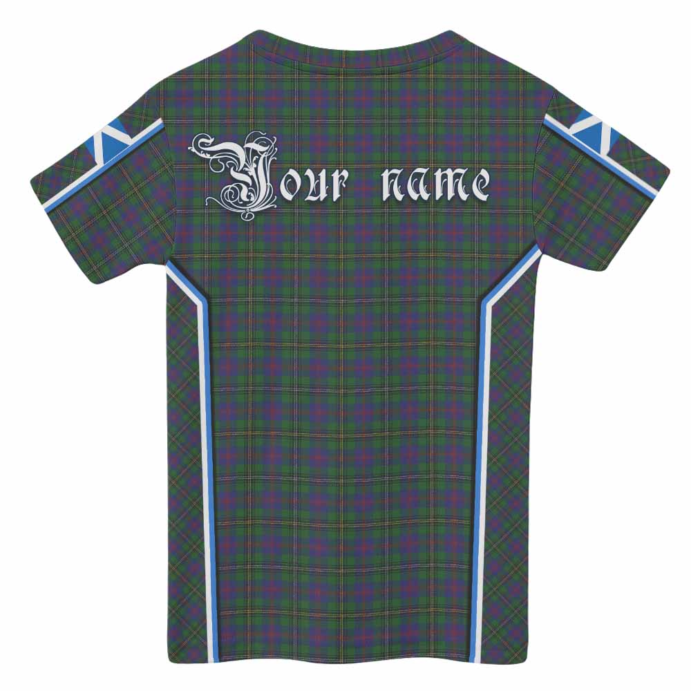 Wood Tartan Crest Kid T-shirt Scotland Coat of Arm Flag Style - Tartan Vibes Clothing