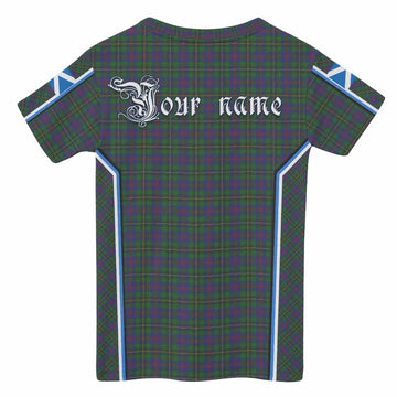 Wood Tartan Crest Kid T-shirt Scotland Coat of Arm Flag Style - Tartan Vibes Clothing