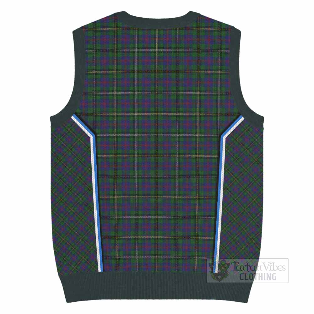Wood Tartan Crest Knitted V-Neck Vest Scotland Coat of Arm Flag Style - Tartan Vibes Clothing